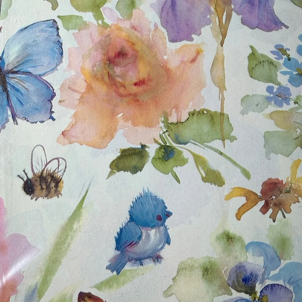5/$25 VINTAGE Birthday Wrapping Paper Floral Garden